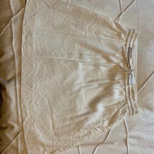 Ann Taylor Woman's Drawstring Linen White Skirt